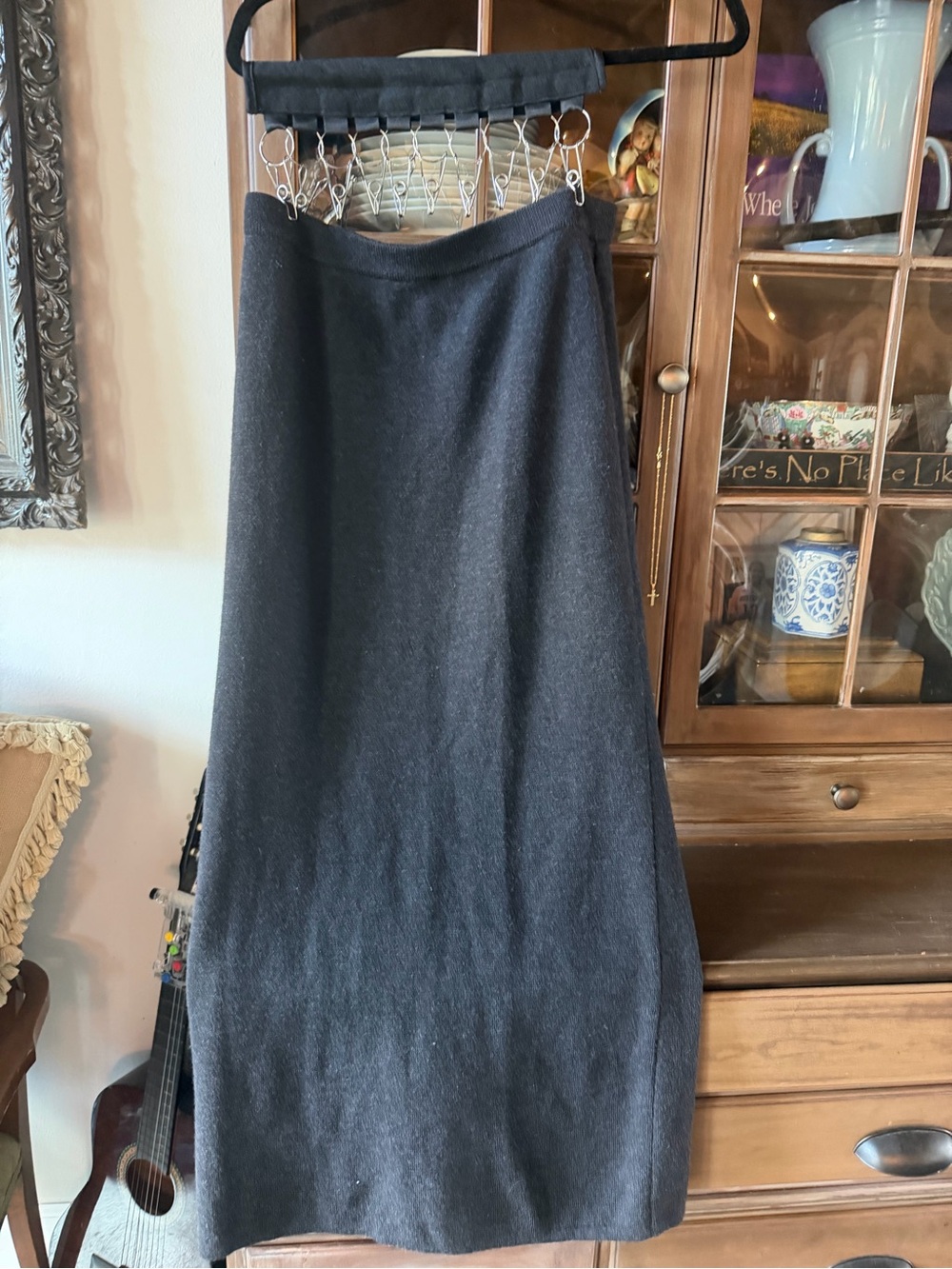 Pendleton Charcoal Maxi Straight Skirt